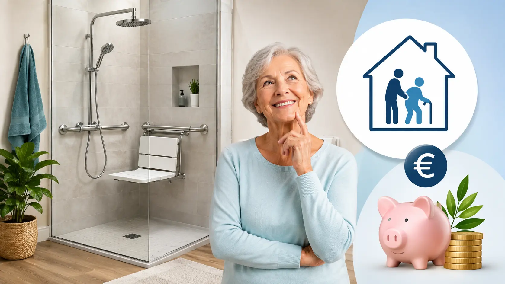 Aides pour une douche senior (MaPrimeAdapt')