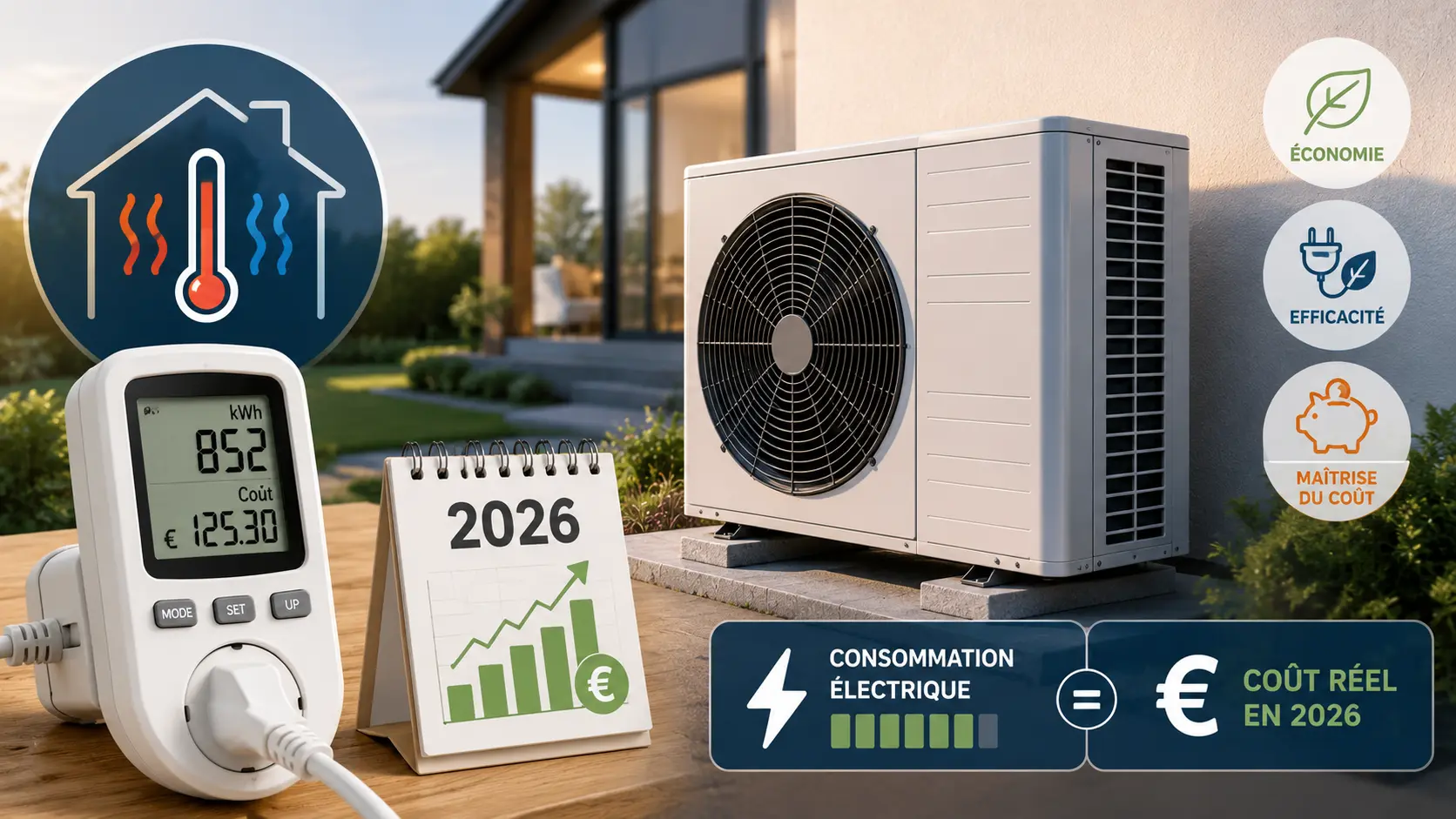 Consommation électrique d'une pompe à chaleur : le coût réel en 2026