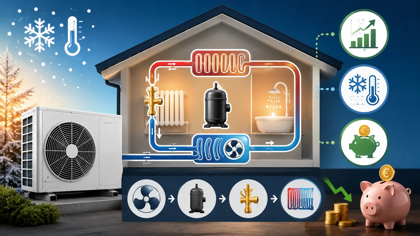 Fonctionnement d'une pompe à chaleur : le guide clair et complet