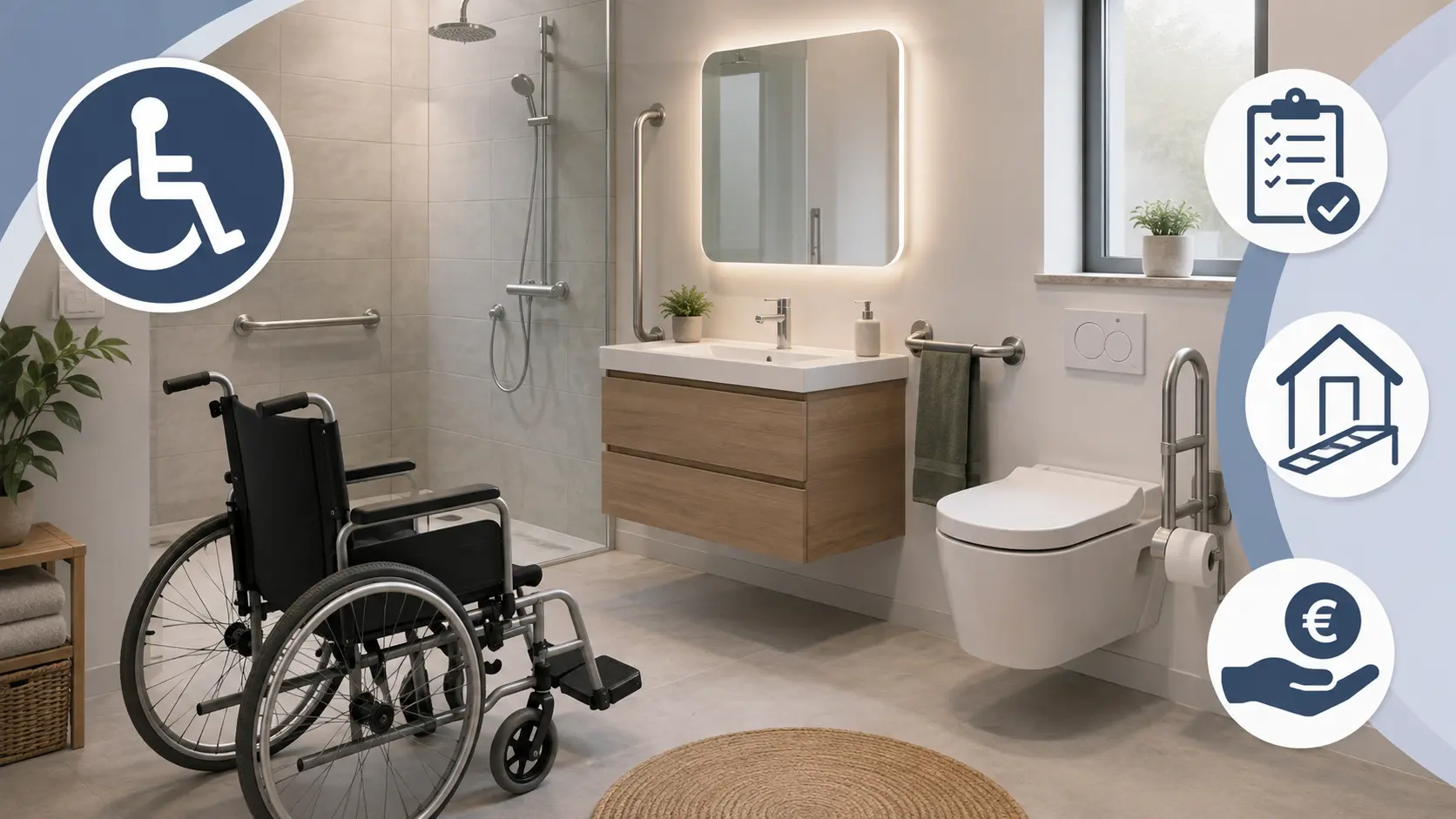 Salle de bain PMR : aménagement, normes et aides en 2026